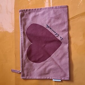 Nwot! Sezane la chamade heart canvas zippered  pouch.